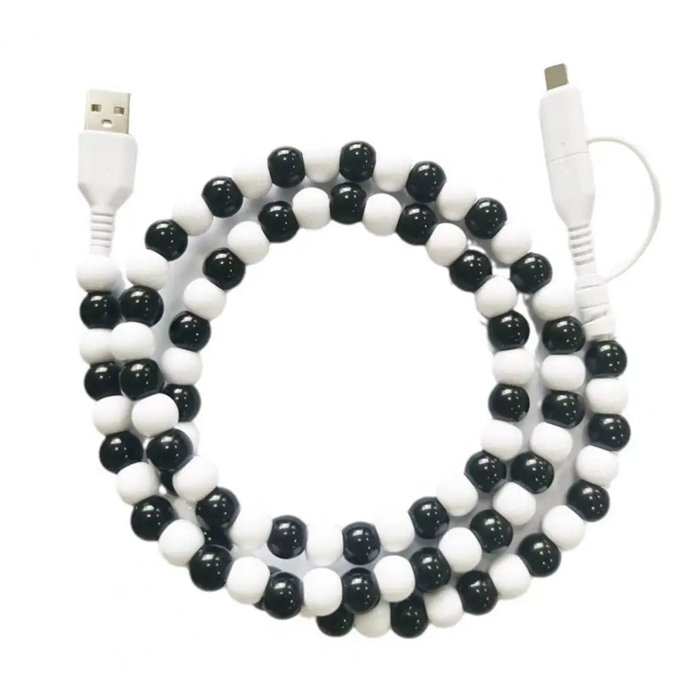 🌈Beaded Charging Cords - Fit for all device USBC & Lightening 4-in-1 USB-C Cable