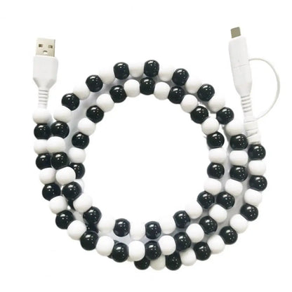 🌈Beaded Charging Cords - Fit for all device USBC & Lightening 4-in-1 USB-C Cable