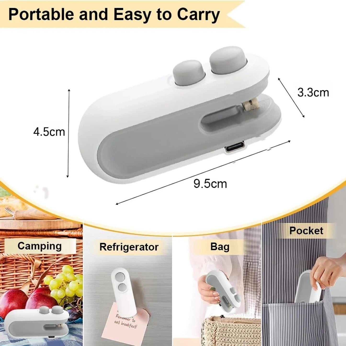 🥗✨2025 Mini Bag Sealer – Keep Your Food Fresh Anywhere, Anytime!