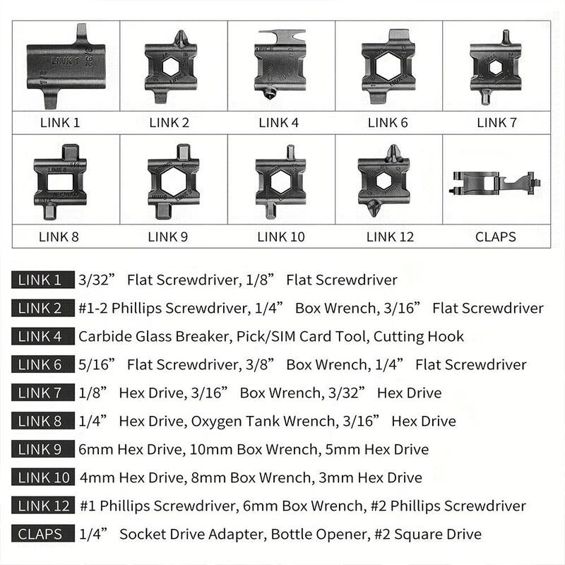Multifunctional Stainless Steel Bracelet, 1 Count Outdoor Tool Bracelet, Metal Jewelry For Men, Sports & Outdoor Accessories