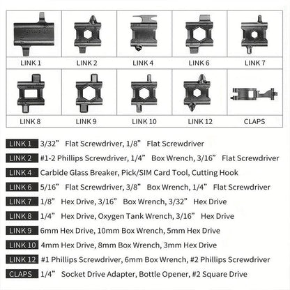Multifunctional Stainless Steel Bracelet, 1 Count Outdoor Tool Bracelet, Metal Jewelry For Men, Sports & Outdoor Accessories